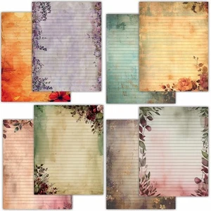 56 Sheets Vintage Lined Writing Paper 8.5x11 - Letter Size Ruled Stationery R... - Picture 1 of 9