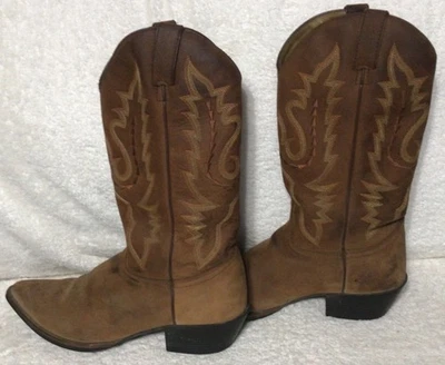 Botas vaqueras Justin para mujer talla 10 B occidentales de cuero marrón L4966 Foto 1 de 4