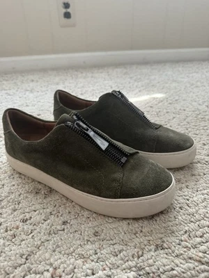 FRYE Lena Sneaker Suede Zip Women US 9M — 第 1/4 张图片