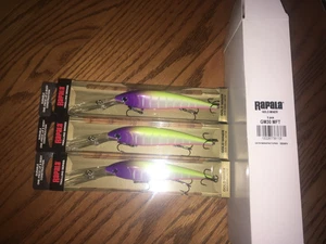 RAPALA GOLD MINER 30's==3 MOLDY FRUIT COLORED FISHING LURES - Picture 1 of 1