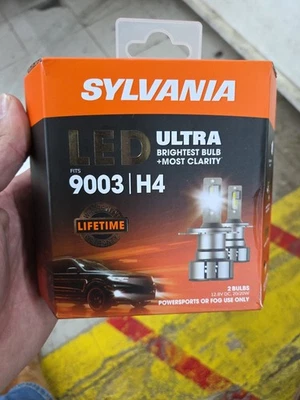 Sylvania 9003 (H4) LED ULTRA Headlight Bulbs for PowerSports or Fog Use NEW K - Image 1 of 2