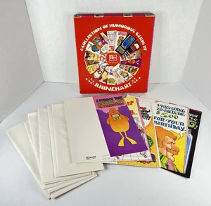RHINEHART Vintage Boxed Set of 16 Humorous Occasion Greeting Cards w/Envelopes - Picture 1 of 18