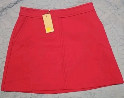 Boden NWT Burgundy/ pink above knee skirt.  43% Wool Size 6 Lined. - Image 1 of 4