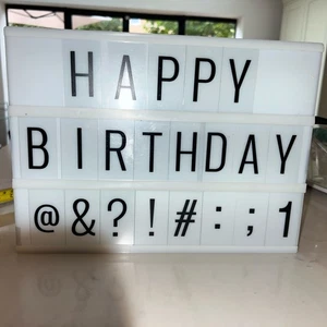 Letter Light Box Letterbox Sign 30x22cm with 70 letters - Picture 1 of 3