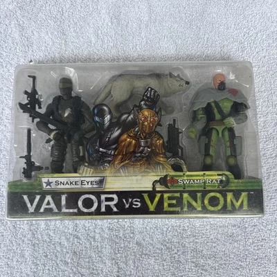 G.I. Joe Valor Vs Venom Snake Eyes Timber and Swamp Rat Ninja Battles Figure Set - Image 1 of 2