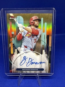2025 Topps Finest Autographs Gold Refractor #FA-BD Brendan Donovan (AU) /50 - Picture 1 of 3