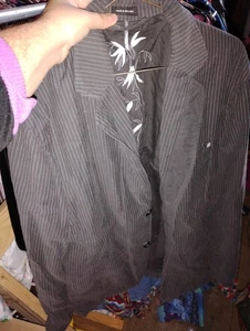 murano sport xl baumwolle schwarz gestreift jacke herren basic - Bild 1 von 5