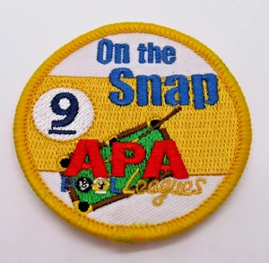 APA On The Snap Patch 9-Ball Pool Billard Award American Poolplayers Assoc - Bild 1 von 6