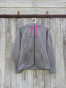Athleta Home Team Shearling Lined Sweater Size Small Hooded Jacket Full Zip Up - Picture 1 of 8