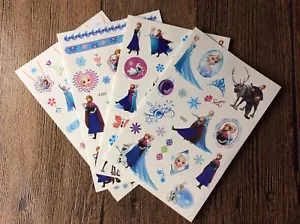 4x Frozen Kids Cartoon Temporary Tattoos Kids Party Supplies Favours  Sticker - Picture 1 of 5