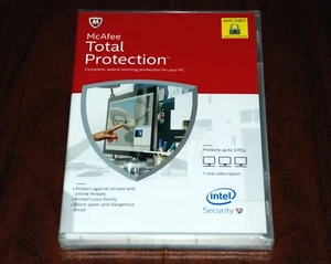 NEW McAfee Total Protection 2015 | 3 Devices | NO CD Drive Needed FACTORY-SEALED - Picture 1 of 5