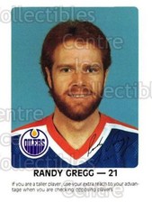 1984-85 Edmonton Oilers Red Rooster #7 Randy Gregg