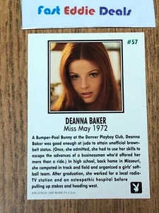 Tarjeta de coleccionista Playboy 1997 Deanna Baker 57 Miss mayo 1972 casi como nueva - Imagen 1 de 1