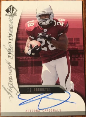 2005 SP Authentic Sign Of The Times J.J. Arrington SOT-JA Arizona Cardinals - Image 1 of 2