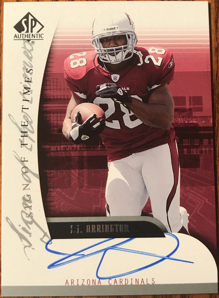 2005 SP Authentic Sign Of The Times J.J. Arrington SOT-JA Arizona Cardinals - Image 1 of 2