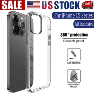 IPhone 15 14 13 12 11 Pro Max Mini Soft Silicone Clear Cover Shockproof Case LOT - Picture 1 of 17