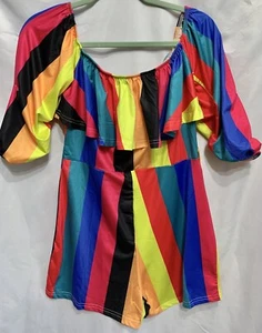 Pezzo unico tuta donna pantaloncino Halloween, Calipso, spiaggia multicolore grande - Foto 1 di 10
