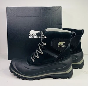 Sorel Men's Buxton Lace Waterproof Boots Black Quarry Men's Size 8 - 13 NEW - Picture 1 of 13