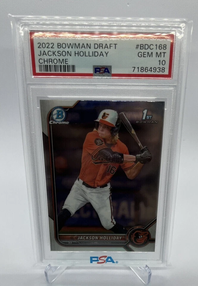 2022 Bowman Chrome Draft Jackson Holliday PSA 10 - Image 1 of 1