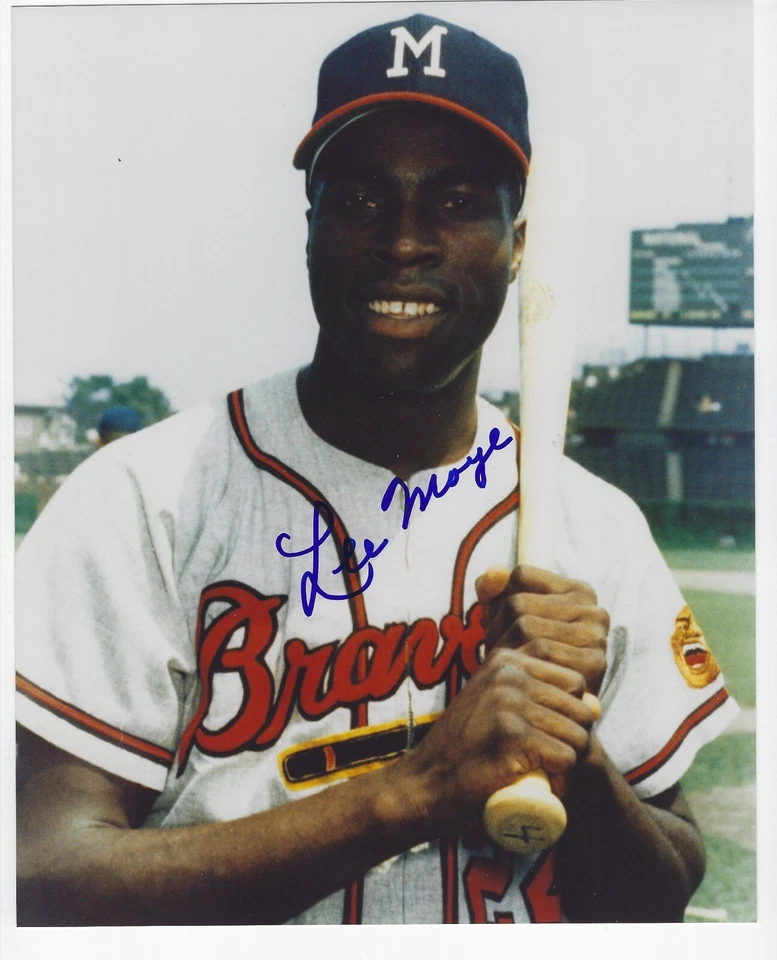 Lee Maye Milwaukee Braves Signed Auto 8x10 Photo Autograph - Image 1 of 1