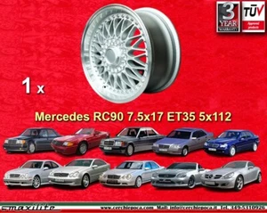 1 cerchio RC90 7.5x17 Mercedes 124 129 140 201 202 203 170 171 Felge - Picture 1 of 24