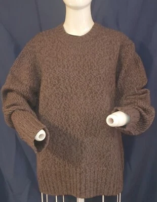 Suéter Club Monaco Para Mujer Grande Marrón Jaspeado Tejido Pullover Foto 1 de 4