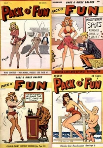 9 Old Issues of Pack O' Fun - Gags & Girls Galore Humor Naughty Magazine on DVD - Picture 1 of 12