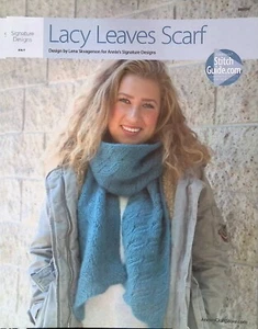 Lacy Leaves Scarf Knit Knitting Pattern Leaflet by Annie's Signature Designs - Picture 1 of 1