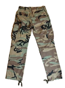 MNML Woodland Camouflage Rip Stop Militär Kordelzug Saum Cargohose für Herren 29 x 30 - Bild 1 von 5