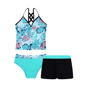 Baby Two-pieces Girl Tankini Halter Swimsuit Bikini Bathing Suit Swimwear - Picture 1 of 131