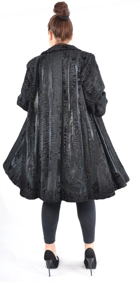 US5064 REAL SWAKARA PERSIAN LAMB FUR COAT LEATHER SIZE XL - PERSIANER JACKE - Image 1 of 4