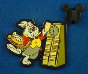 White Rabbit Timecard Cast Member Backstage Pass Series Alice LE Pin # 18806 - Picture 1 of 4
