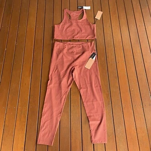 New Girlfriend Collective Plus Size XXXL Active Wear Set Rust Red Bra & Leggings - Picture 1 of 7