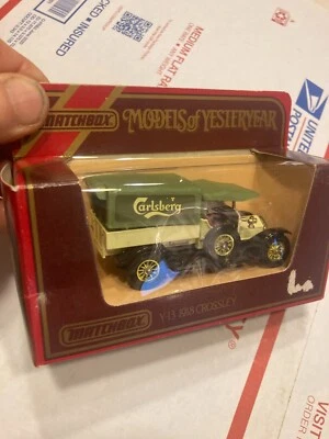 VINTAGE NIB MATCHBOX MODELS OF YESTERYEAR 1918 CROSSLEY- CARLSBERG  #Y-13 WOW!! - Image 1 of 3
