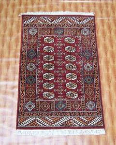 Area Rug Red Wool Carpet 2.6x4 Traditional Hand-Knotted Geometric Oriental - Picture 1 of 4