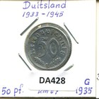 50 REICHSPFENNIG 1935 G DEUTSCHLAND GERMANY Münze #DA428.2.D