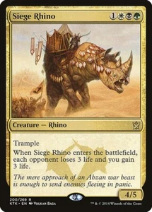 MTG RARE REGULAR - KTK: KHANS OF TARKIR - LP- SIEGE RHINO 200/269 - Picture 1 of 1