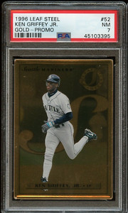 1996 LEAF PREFERRED STEEL PROMO SAMPLE CARD GOLD SP #52 KEN GRIFFEY JR PSA 7 NM