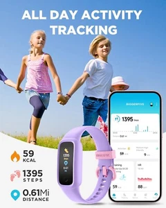 Fitness Tracker Watch for Boys Girls Ages 5-15, Activity Tracker, Heart Rate Sle - Picture 1 of 5