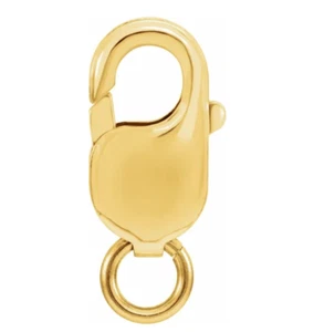 18mm HEAVY LARGE 14k GOLD FILLED Yellow Lobster Chain Clasp OPEN JUMP RING Italy - Picture 1 of 9