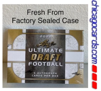 2022 Leaf Ultimate Draft Football HOBBY Box 5 AUTO Look4 Young CJ Stroud Rookies - Image 1 of 4