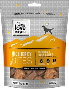 Nice Jerky Bites - Chicken + Duck - Grain Free, Real Beef, Training Treat, Chewy - Picture 1 of 7