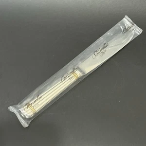 CHRISTOFLE France Aria Anello Argento Placcato Oro Affettatrice Formaggio Puntale Coltello 8,5" - Foto 1 di 14