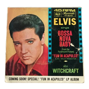 Elvis Sings Bossa Nova Baby - 7" Single Vinyl 1963 Record - Picture 1 of 5