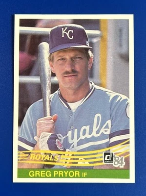 1984 Donruss Baseball Greg Pryor Kansas City Royals #374 - Image 1 of 2