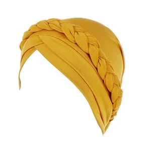 Hijab Braid Silky Turban Hats for Women Cancer Chemo Beanies Cap Headwrap Hea... - Picture 1 of 8
