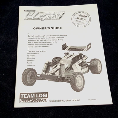Vintage Team Losi JRXpro Manual (29 Pages) P/N 800-0024 Jrx-Pro - Image 1 of 3
