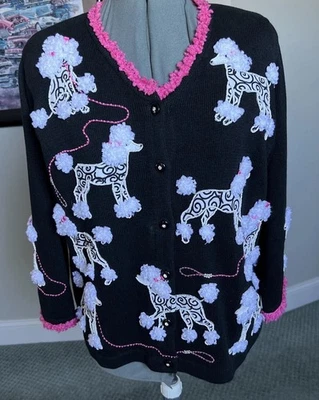 Design Options M Poodle Suéter para Cachorro Cardigã Sem Gato Suéter Natal - Imagem 1 de 4