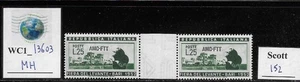 WC1_13603. ITALY: TRIESTE FTT. Gutter pair 1952 25 L FIERA LEVANTE. Sc. 152. MH - Picture 1 of 1
