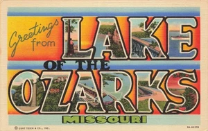 Postcard Large Letter Greetings from Lake of the Ozarks Missouri MO - Picture 1 of 2